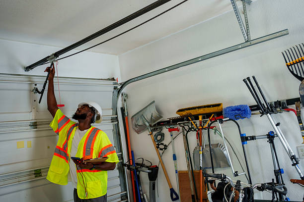 Professional Garage Door Panel Replacement technician working in West Whittier-Los Nietos, CA